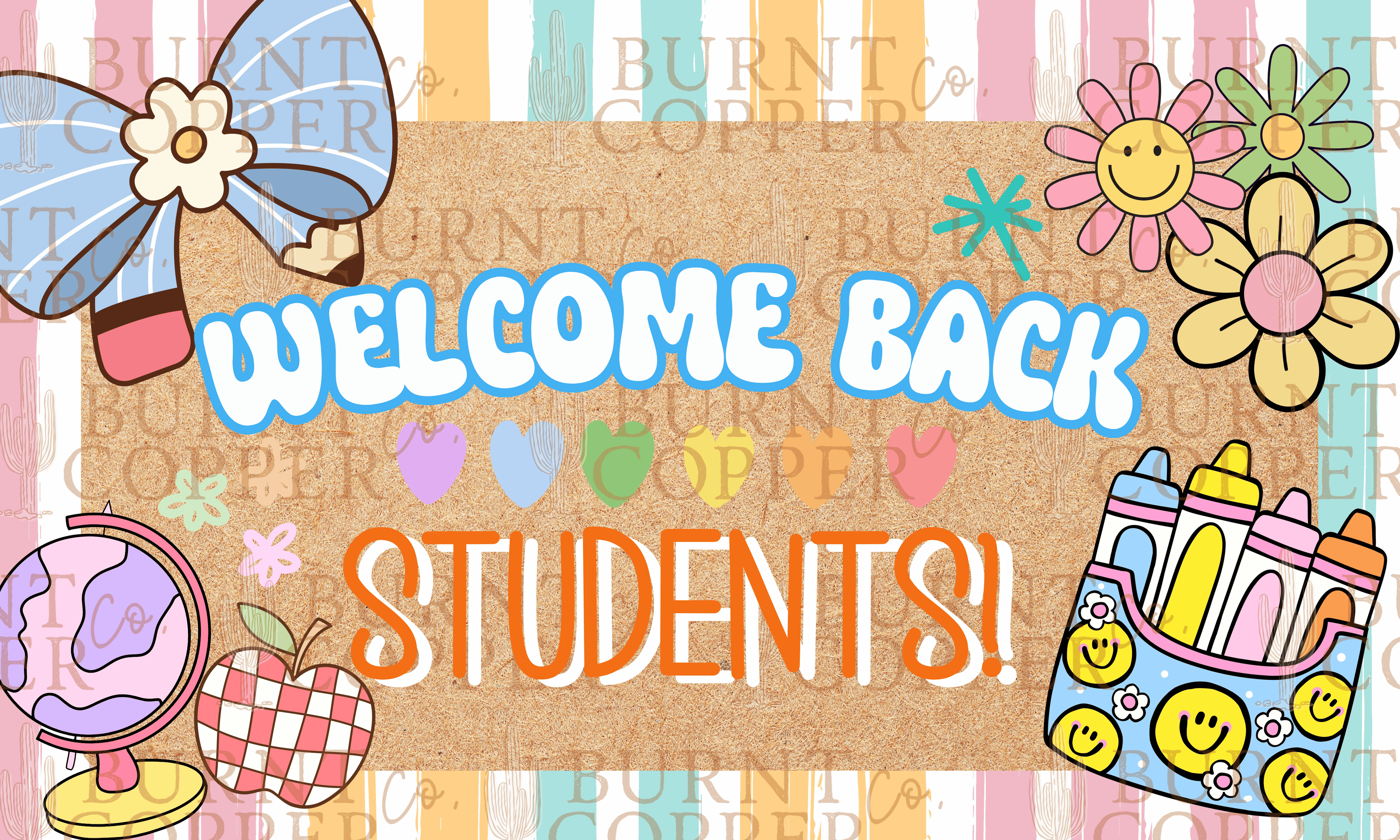 Custom Hand Painted Welcome to Classroom Banner