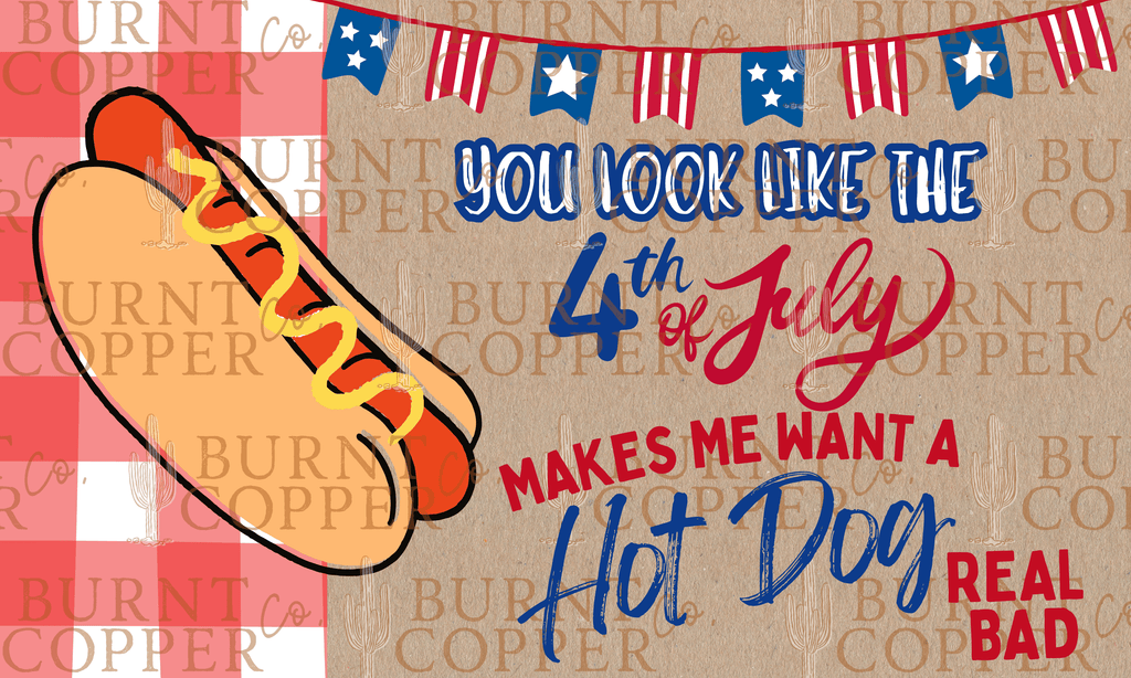 Custom Hand-Painted Fourth of July Banner