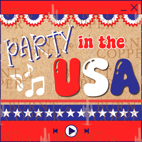 Custom Hand Painted 3x3 4th of July Banners