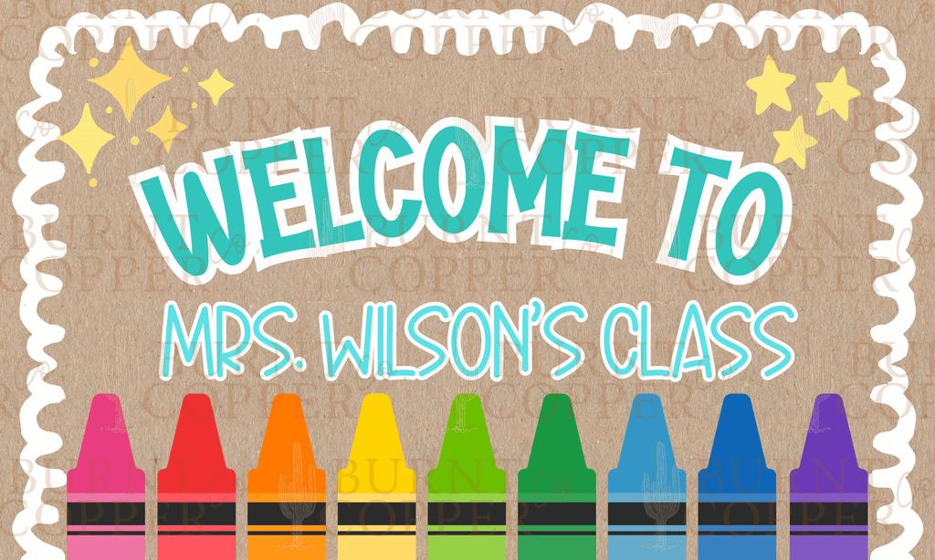 Custom Hand Painted Welcome to Classroom Banner