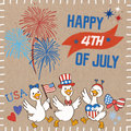 HAPPY 4TH W/ GEESE 3X3 - DIGITAL DOWNLOAD MOCK UP