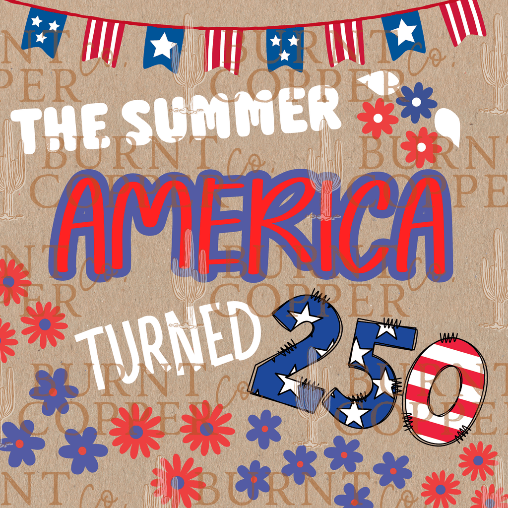 Custom Hand Painted 3x3 4th of July Banners
