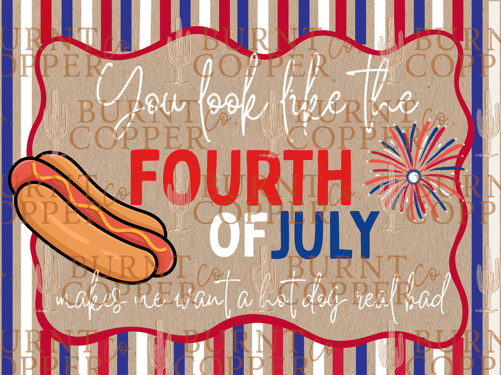 Custom Hand-Painted Fourth of July Banner
