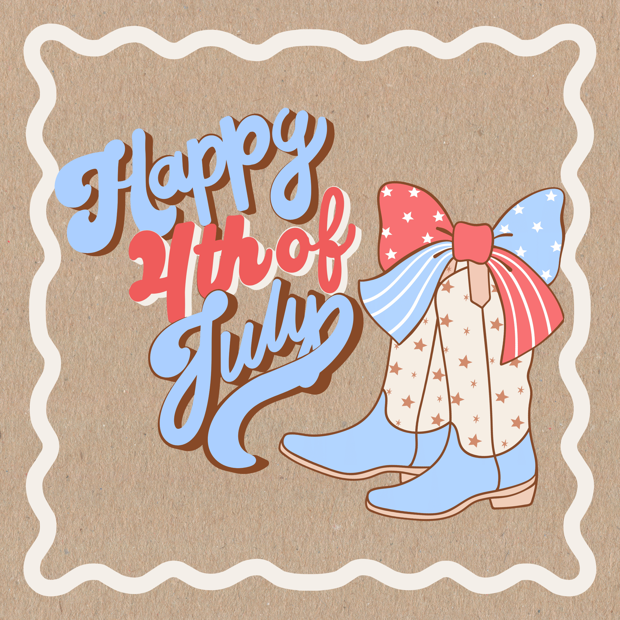 Custom Hand Painted 3x3 4th of July Banners