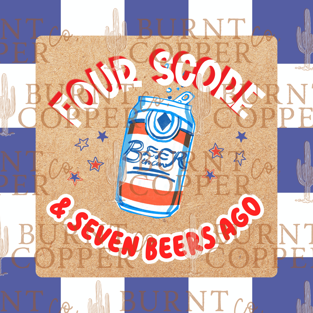 Custom Hand Painted 3x3 4th of July Banners