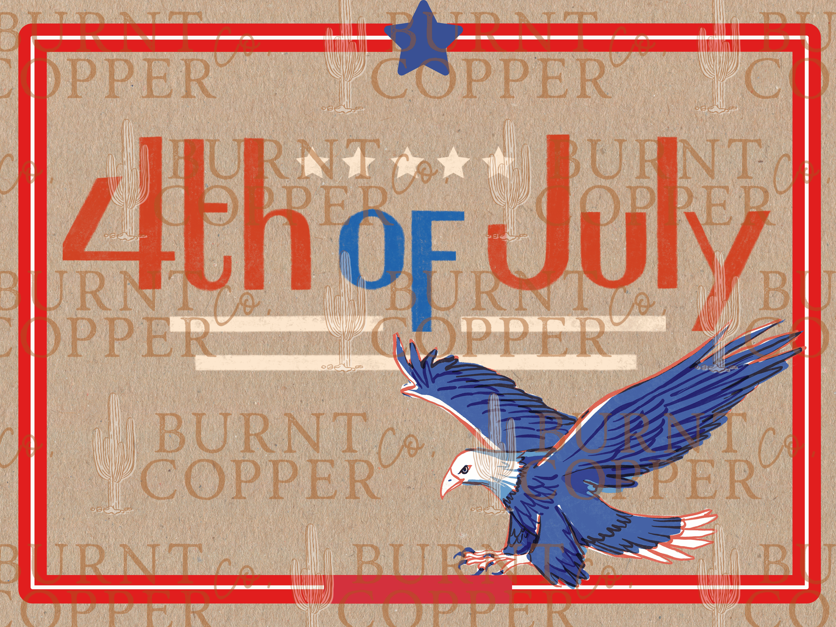 Custom Hand-Painted Fourth of July Banner