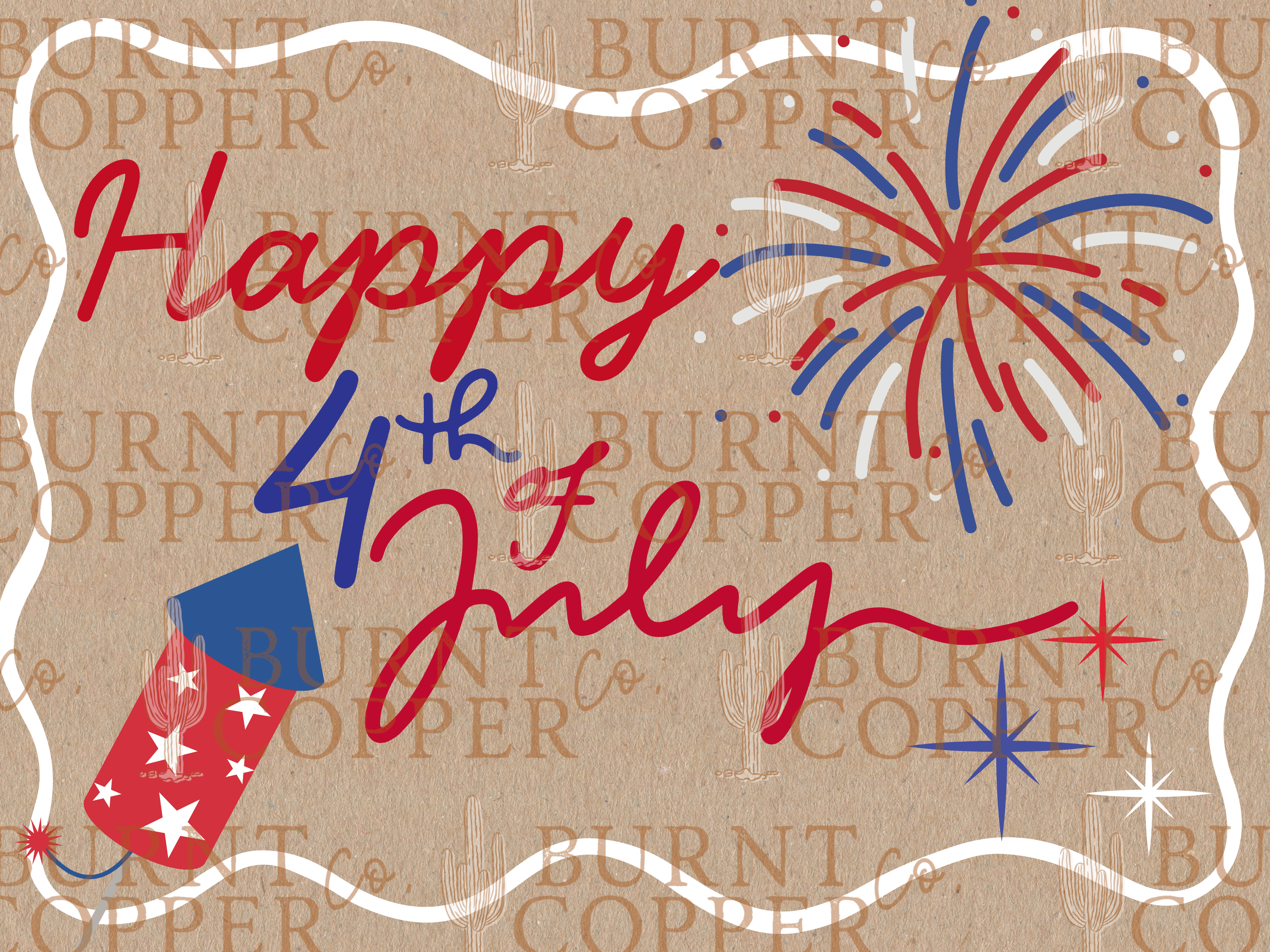 Custom Hand-Painted Fourth of July Banner